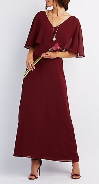 charlotte russe maroon dress