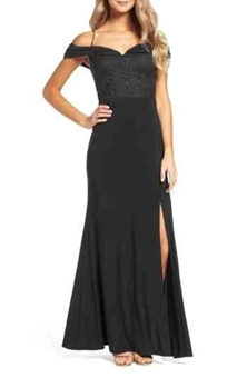 morgan and co black dress