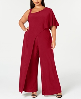 Picture of Plus Size One Shoulder Romper