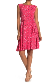 Picture of Tahari  Hot Pink Floral Dress.